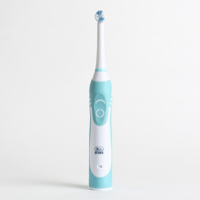 Anti Slip Waterproof Electric Toothbrush Soft Tooth Brush With 2 Brush Heads Blue Dental Care